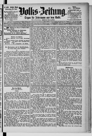 Volks-Zeitung vom 20.06.1878