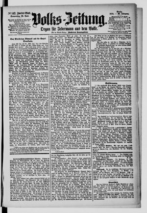 Volks-Zeitung vom 20.06.1878