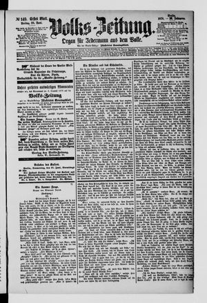 Volks-Zeitung vom 28.06.1878