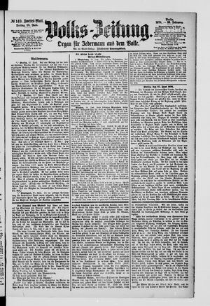 Volks-Zeitung vom 28.06.1878