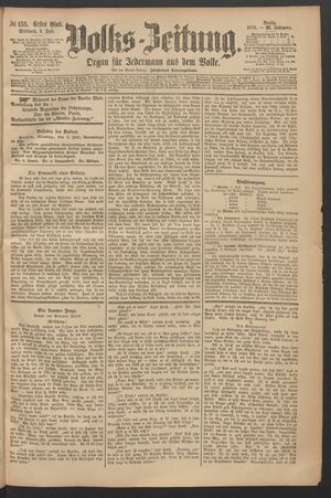 Volks-Zeitung vom 03.07.1878