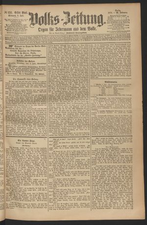 Volks-Zeitung vom 03.07.1878