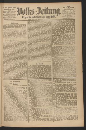 Volks-Zeitung vom 11.07.1878
