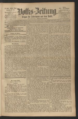 Volks-Zeitung vom 14.07.1878