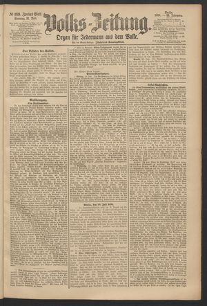 Volks-Zeitung on Jul 21, 1878