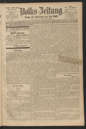 Volks-Zeitung on Jul 21, 1878