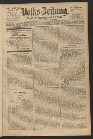 Volks-Zeitung vom 24.07.1878