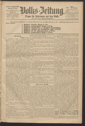 Volks-Zeitung on Jul 30, 1878
