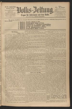 Volks-Zeitung on Jul 30, 1878