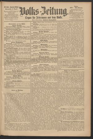 Volks-Zeitung vom 03.08.1878
