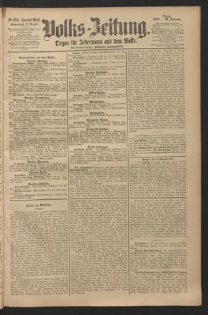 Volks-Zeitung vom 03.08.1878