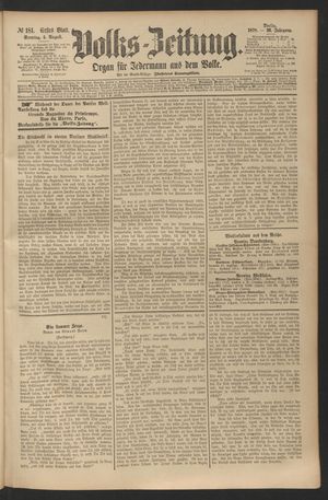 Volks-Zeitung on Aug 4, 1878