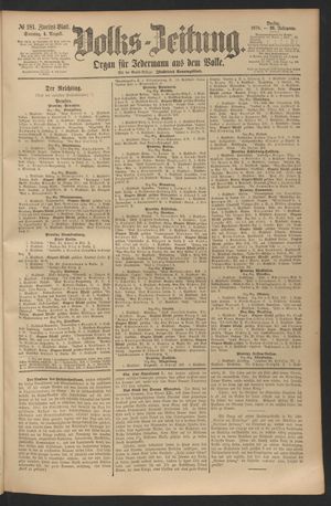 Volks-Zeitung on Aug 4, 1878