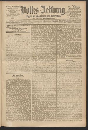 Volks-Zeitung on Aug 7, 1878
