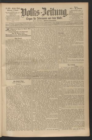 Volks-Zeitung on Aug 7, 1878