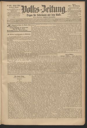 Volks-Zeitung on Aug 9, 1878