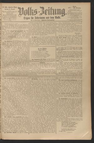 Volks-Zeitung on Aug 9, 1878