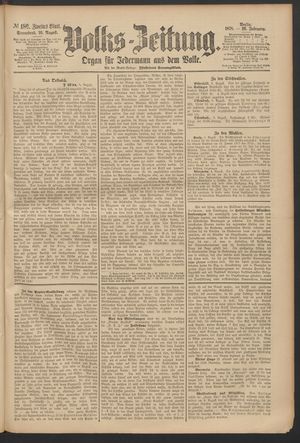 Volks-Zeitung vom 10.08.1878