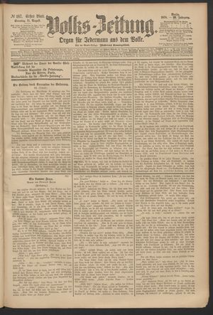 Volks-Zeitung vom 11.08.1878