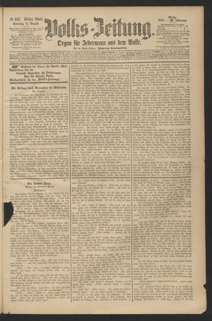 Volks-Zeitung vom 11.08.1878