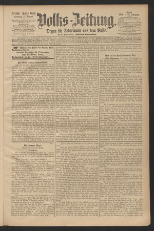 Volks-Zeitung vom 13.08.1878