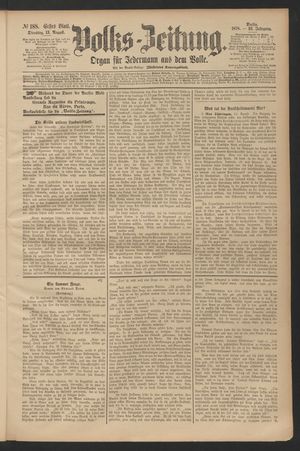 Volks-Zeitung vom 13.08.1878