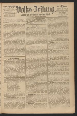 Volks-Zeitung vom 13.08.1878