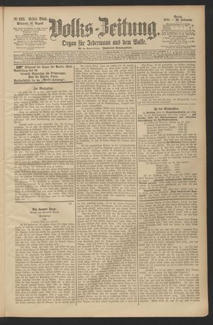 Volks-Zeitung vom 14.08.1878