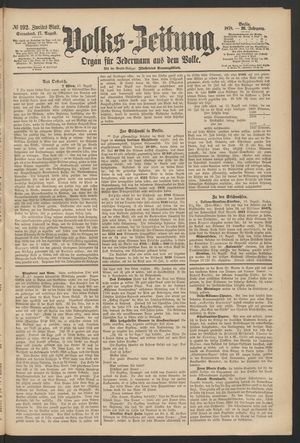 Volks-Zeitung on Aug 17, 1878