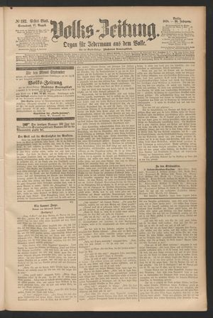 Volks-Zeitung on Aug 17, 1878