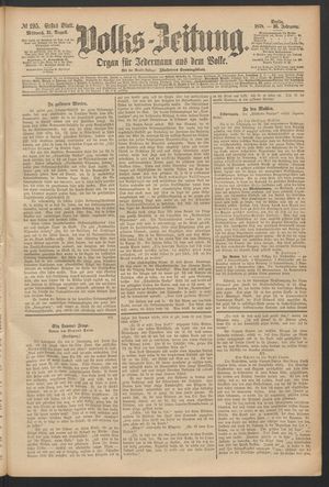 Volks-Zeitung vom 21.08.1878