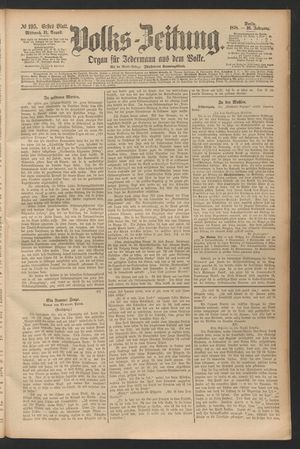 Volks-Zeitung vom 21.08.1878