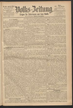 Volks-Zeitung on Aug 25, 1878