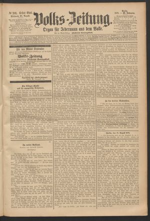 Volks-Zeitung vom 28.08.1878
