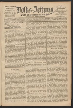Volks-Zeitung vom 30.08.1878