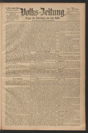 Volks-Zeitung vom 01.09.1878