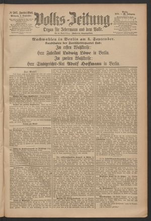 Volks-Zeitung on Sep 4, 1878