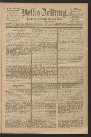 Volks-Zeitung on Sep 4, 1878