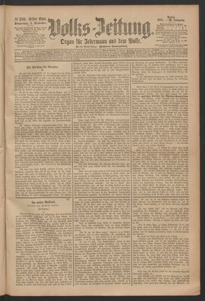 Volks-Zeitung on Sep 5, 1878