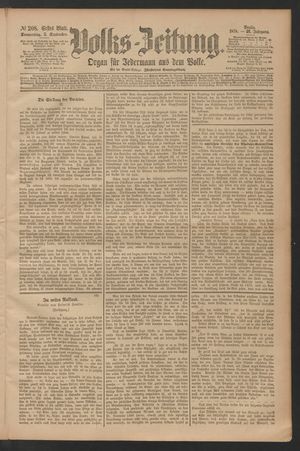 Volks-Zeitung on Sep 5, 1878