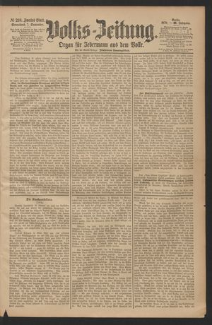 Volks-Zeitung vom 07.09.1878