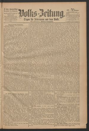 Volks-Zeitung vom 14.09.1878