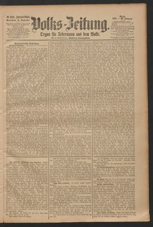 Volks-Zeitung vom 14.09.1878