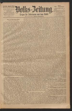 Volks-Zeitung vom 19.09.1878