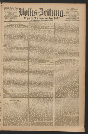 Volks-Zeitung vom 21.09.1878