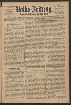 Volks-Zeitung vom 27.09.1878