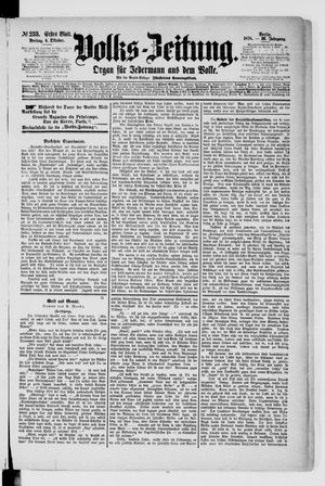 Volks-Zeitung vom 04.10.1878