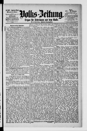 Volks-Zeitung vom 09.10.1878