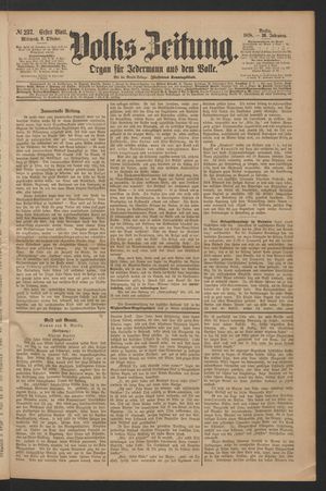 Volks-Zeitung vom 09.10.1878