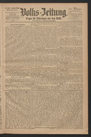 Volks-Zeitung vom 09.10.1878